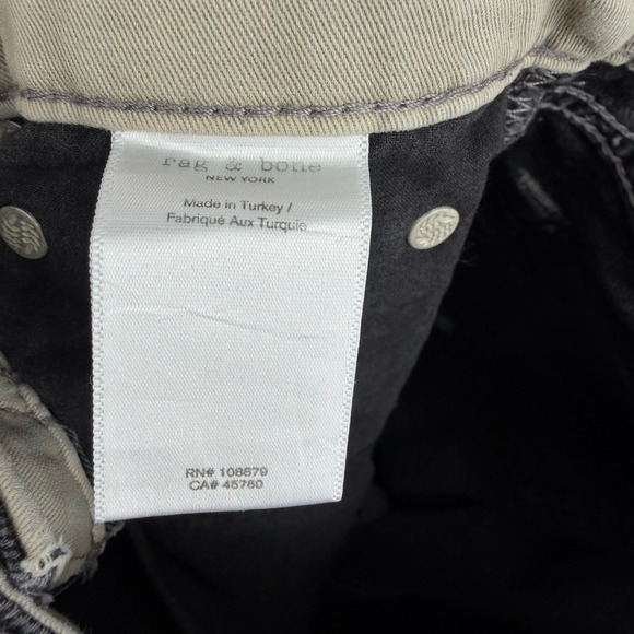 rag & bone Black Wide Leg Flare Jeans - Picture 11 of 14